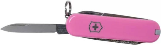 Classic Sd Schweizer Armee-Messer 58 Mm 7 Funktionen Rosa Leder-Gehäuse Grau