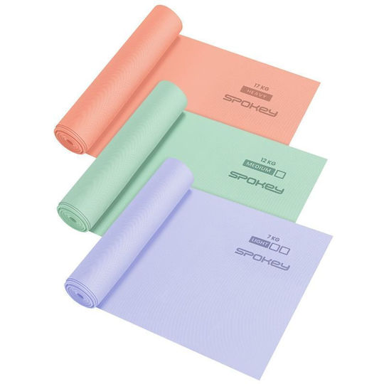Spokey Ribbon Ελαστικοί Ιμάντες Γυμναστικής Σετ 3τμχ Πολύχρωμοι