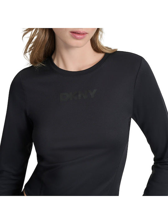 Logo Women's Blouse Long Sleeve Black