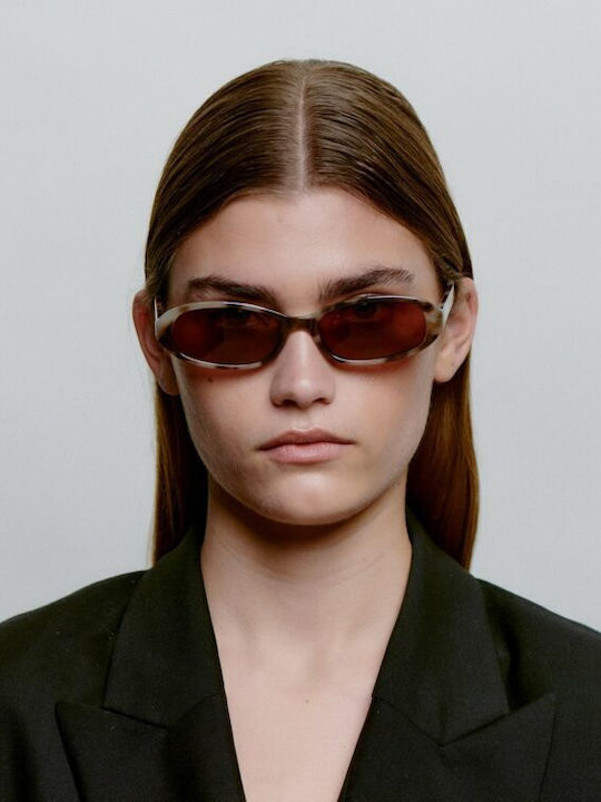 A.Kjaerbede Unisex Sunglasses with Gray Frame and Gray Lens KL2415-010