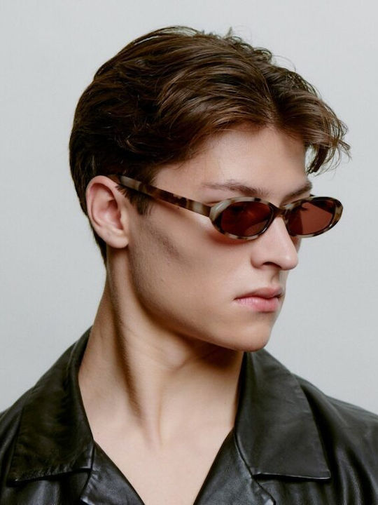 A.Kjaerbede Unisex Sunglasses with Gray Frame and Gray Lens KL2415-010