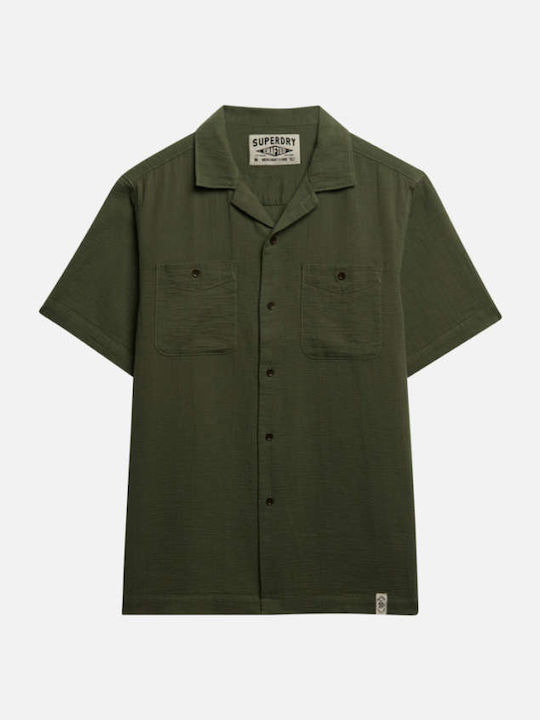Short Sleeve Shirt in Regular Fit Green