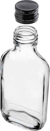 Kadax Wein-/Getränkeflaschen 100ml Schwarze Kappen 10 Stück