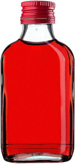 Sticlă Flask 100ml Capac Roșu 1 Bucată