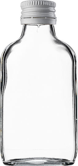 Sticlă Flask 100ml Capac Alb 10 Bucăți