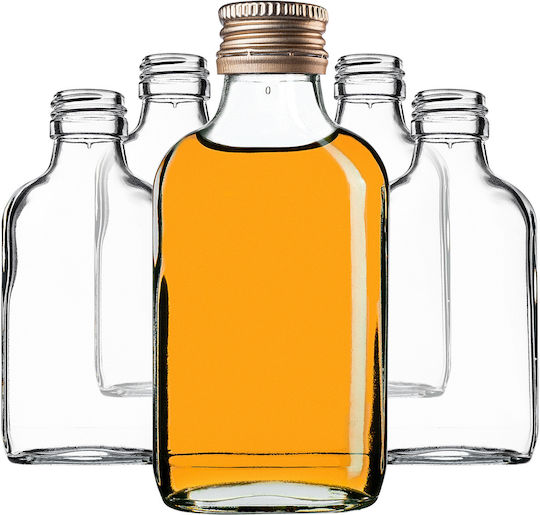 Kadax Wein-/Getränkeflaschen 100ml Goldene Deckel 10 Stück
