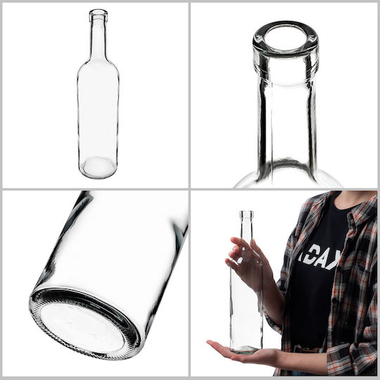 10 Pcs Glass Wine Bottles 750 Ml 0.75 L Bordeaux Wine Liqueur Alcohol