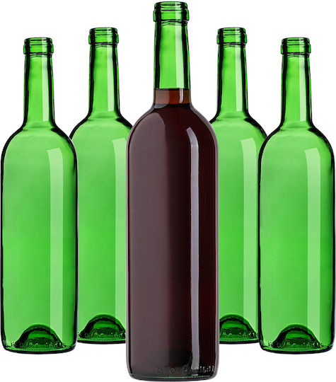 Wine Liqueur Bottles Bordeaux 0.75 L 750ml Green Bottle Wine Cider