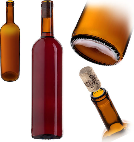 10 Pcs Glass Bottles Wine Liqueur Wine Bottle 0.75l 750ml + Stoppers