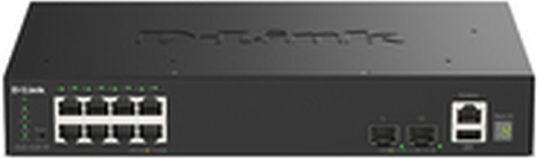 D-Link DGS-1530-10/E L2 Schalter mit 8 Gigabit Ethernet-Ports und 2 SFP-Ports