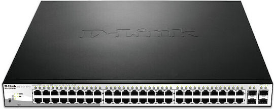 D-Link DGS-1210-52MP Managed L2 PoE Switch with 48 Gigabit (1Gbps) Ethernet Ports and 4 SFP Ports
