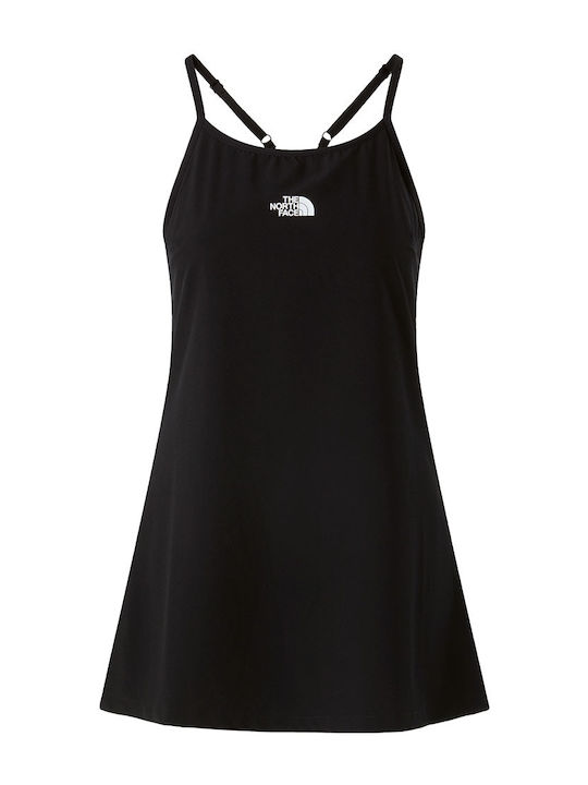 Summer Mini Athletic Sleeveless Dress Black