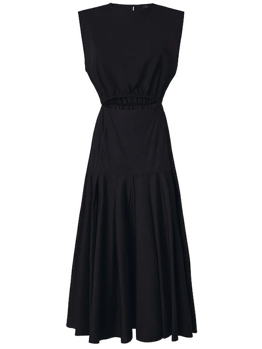 Summer Midi Evening Dress Black