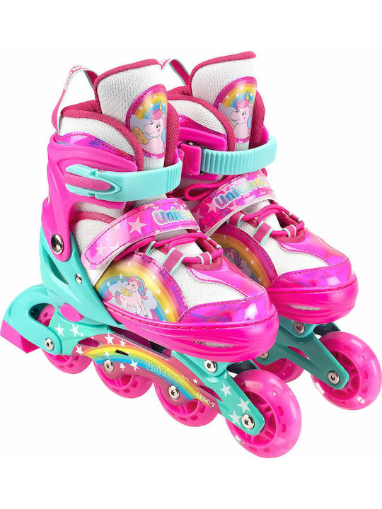 Action One Set Role În Linie Reglabile Pentru Adulți Copii Unicorn Fantasy M 35-38 Roz