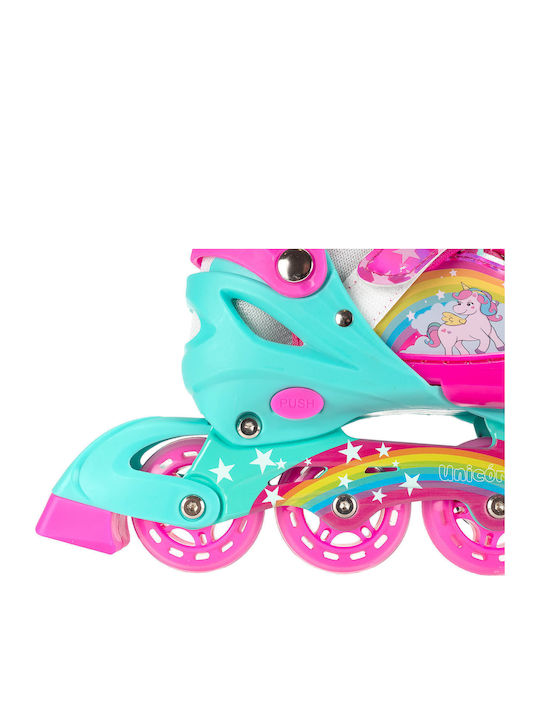 Action One Set Role În Linie Reglabile Pentru Adulți Copii Unicorn Fantasy M 35-38 Roz