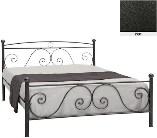 Ρόδος Κρεβάτι Ημίδιπλο για Στρώμα 110x190cm Γκρι Ρόδος Κρεβάτι Ημίδιπλο για Στρώμα 110x190cm Γκρι