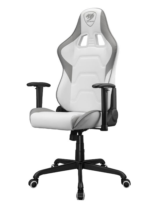 Cougar Armor Elite Artificial Leather Gaming Chair with Adjustable Arms White