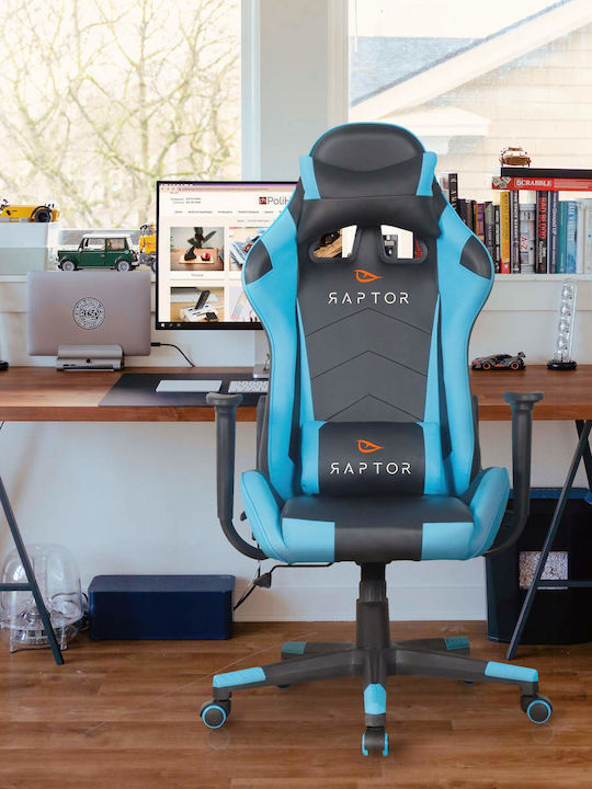 Raptor Alyx Καρέκλα Gaming Δερματίνης Μπλε