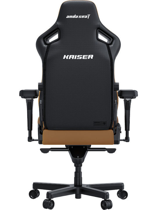 Anda Seat Kaiser 4 XL Καρέκλα Gaming Δερματίνης με Ρυθμιζόμενα Μπράτσα Καφέ