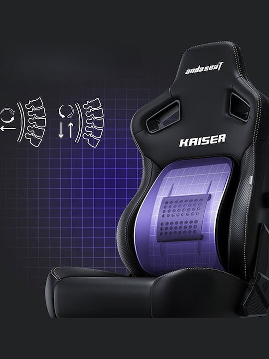Anda Seat Kaiser 4 XL Artificial Leather Gaming Chair with Adjustable Arms Elegant Black