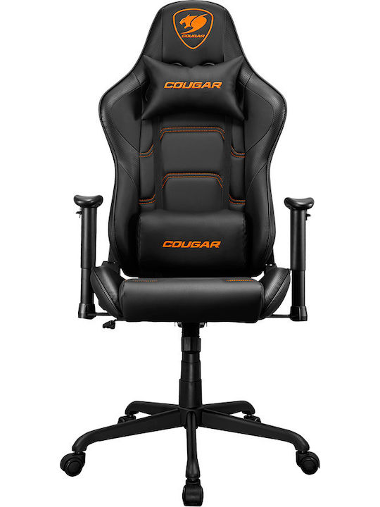 Cougar Armor Elite Artificial Leather Gaming Chair with Adjustable Arms Black