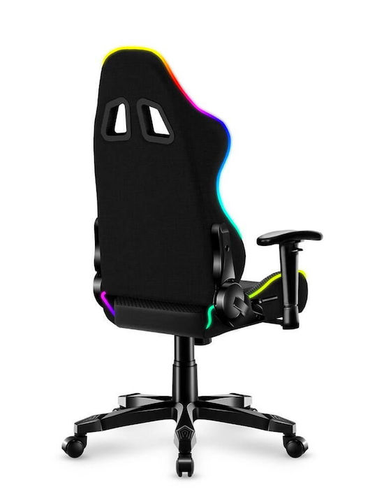 Huzaro Ranger 6.0 Child RGB Mesh Καρέκλα Gaming Δερματίνης με Ρυθμιζόμενα Μπράτσα και RGB Φωτισμό Μαύρη