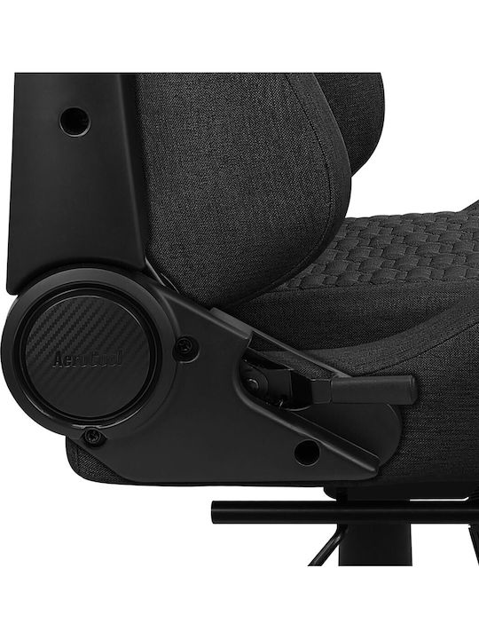 Aerocool Royal AeroWeave Υφασμάτινη Καρέκλα Gaming με Ρυθμιζόμενα Μπράτσα και Υποπόδιο Ash Black