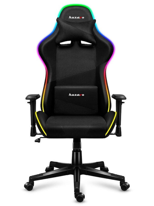 Huzaro Force 6.2 Mesh Fabric Gaming Chair with Adjustable Armrests and RGB Lighting Black