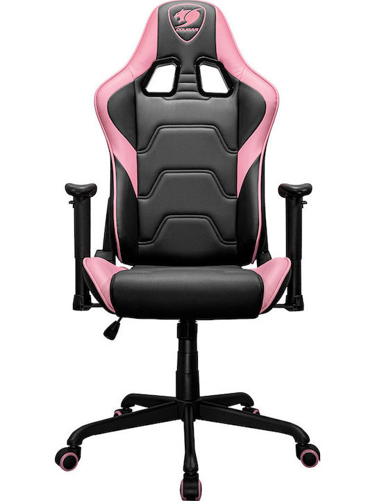 Cougar Armor Elite Καρέκλα Gaming Δερματίνης με Ρυθμιζόμενα Μπράτσα Ροζ