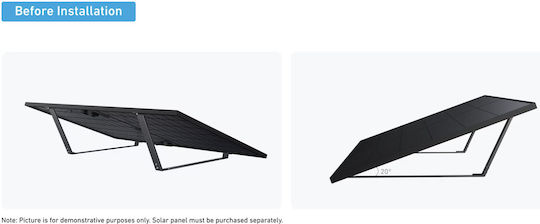 Bază Panou Solar Anker Solix Acoperișuri Plate Grădini Set 2 Bucăți
