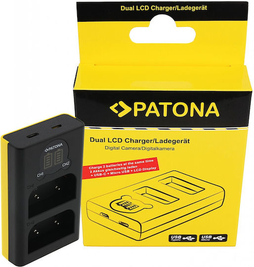 Patona Dual Lcd Usb Charger Olympus Om-1 Blx-1