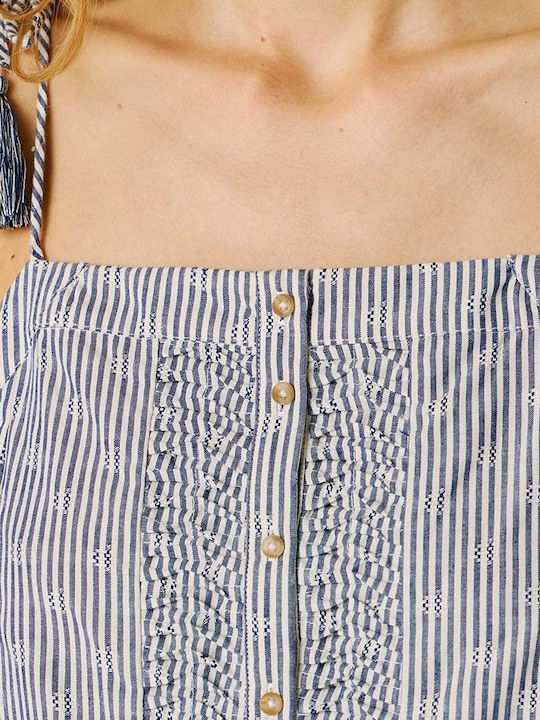 Sleeveless Women's Shirt Blue