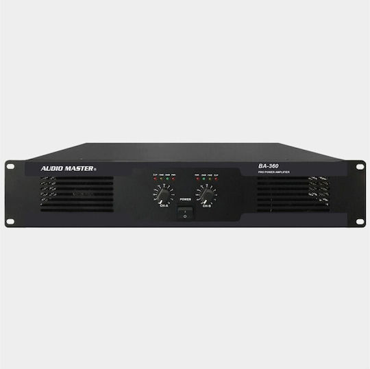 Audio Master BA360 Τελικός Ενισχυτής PA 2 Καναλιών 180W/4Ω 120W/8Ω