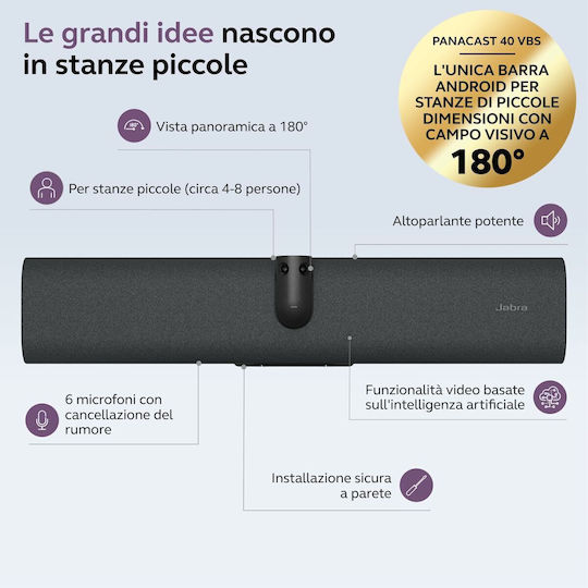 Jabra Video Conference Camera for Conference System Panacast Compatible with Microsoft Teams