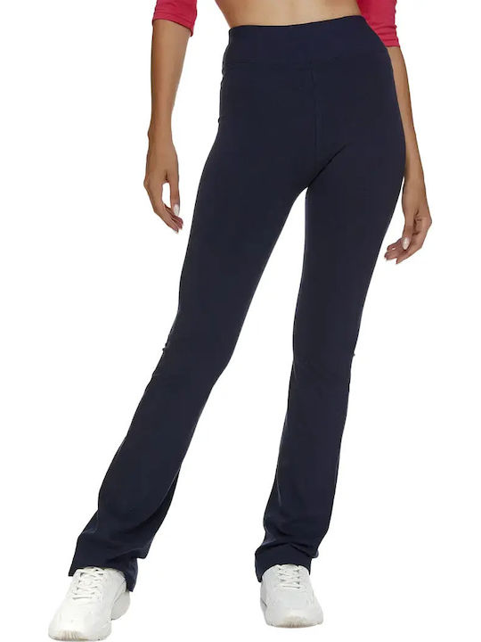 Jazz Training Women's Long High Waist Leggings Navy Blue