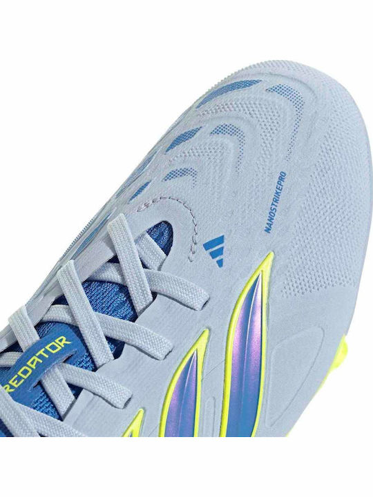 Predator Elite FG Kids Soccer Cleats with Molded Outsole Light Blue