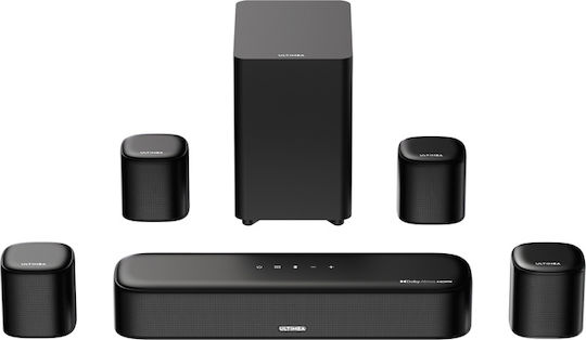 Ultimea Aura A60 Soundbar 7.1 Bluetooth and HDMI with Remote Control Black