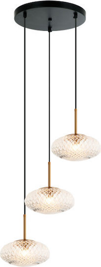 Viokef Ester Κρεμαστό Φωτιστικό Διάφανο 47x47x150εκ.