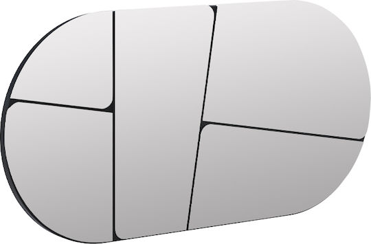 Megapap Otis Οβάλ Μαύρος 80x40cm Megapap Otis Οβάλ Μαύρος 80x40cm