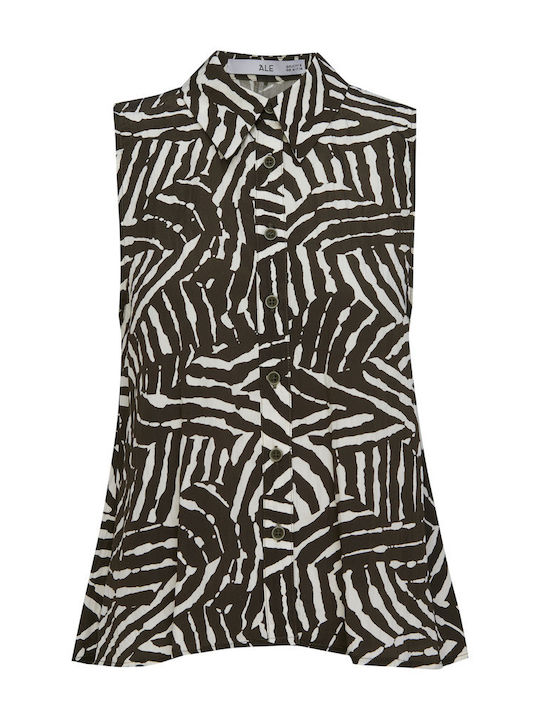 Sleeveless Women's Shirt Green