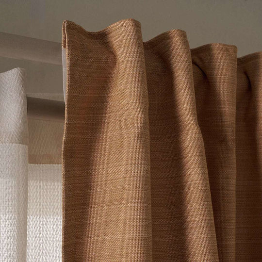 Gofis Home Curtain With Pencil Pleat Gofis Mustard 130x270cm