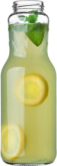 Kadax Kadax Glas Wasserflasche mit Schraubdeckel Transparent 1000ml