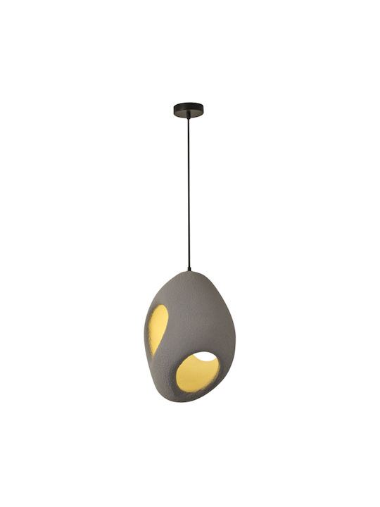 Eurolamp Deckenleuchte Grau mit E27 Lampenbirnensockel 29x29x41cm