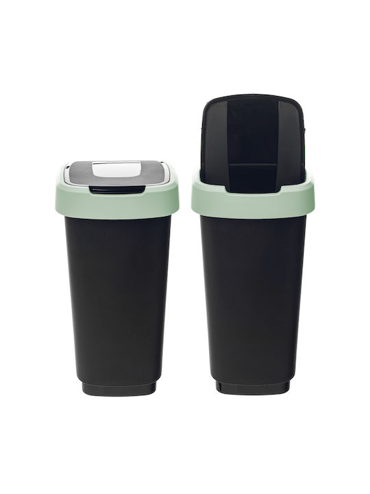 Kadax Coș de Gunoi Plastic Negru 25l