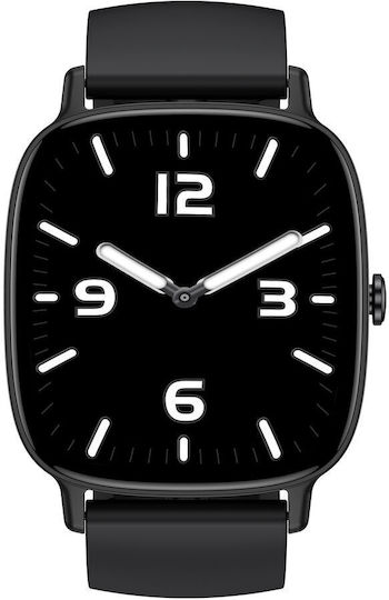 Ksix Pulse Smartwatch with Heart Rate Monitor (Black)