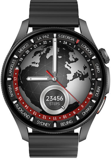 Ksix Horizon 46mm Smartwatch With Heart Rate Monitor Black