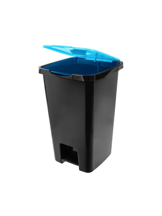 Kadax Plastic Waste Bin with Pedal Blue 45lt