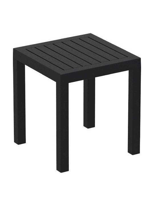 Ocean Outdoor Dinner Free Standing Polypropylene Table Black 45x45x45cm
