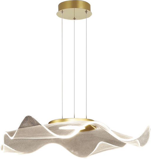 Eko Light Lustră Suspendată Auriu 50x50cm.