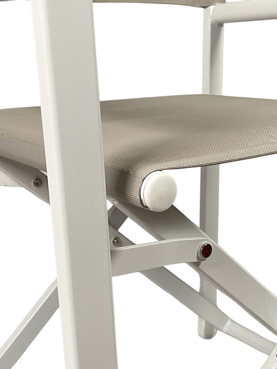 Trem Gartenstuhl aus Aluminium Weiß